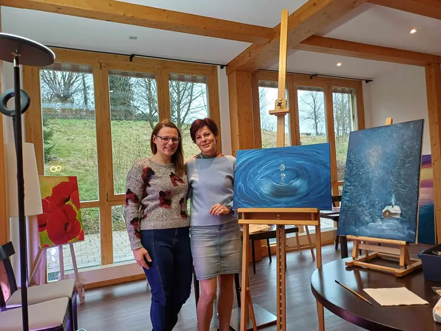 Fertige Werke aus einem Kreativ-Workshop